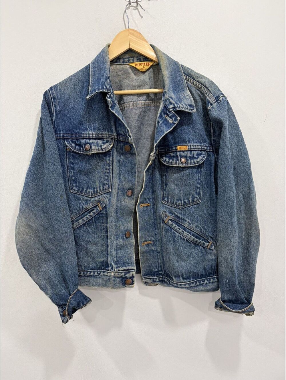 Vintage Rustler Denim Jean Jacket Trucker